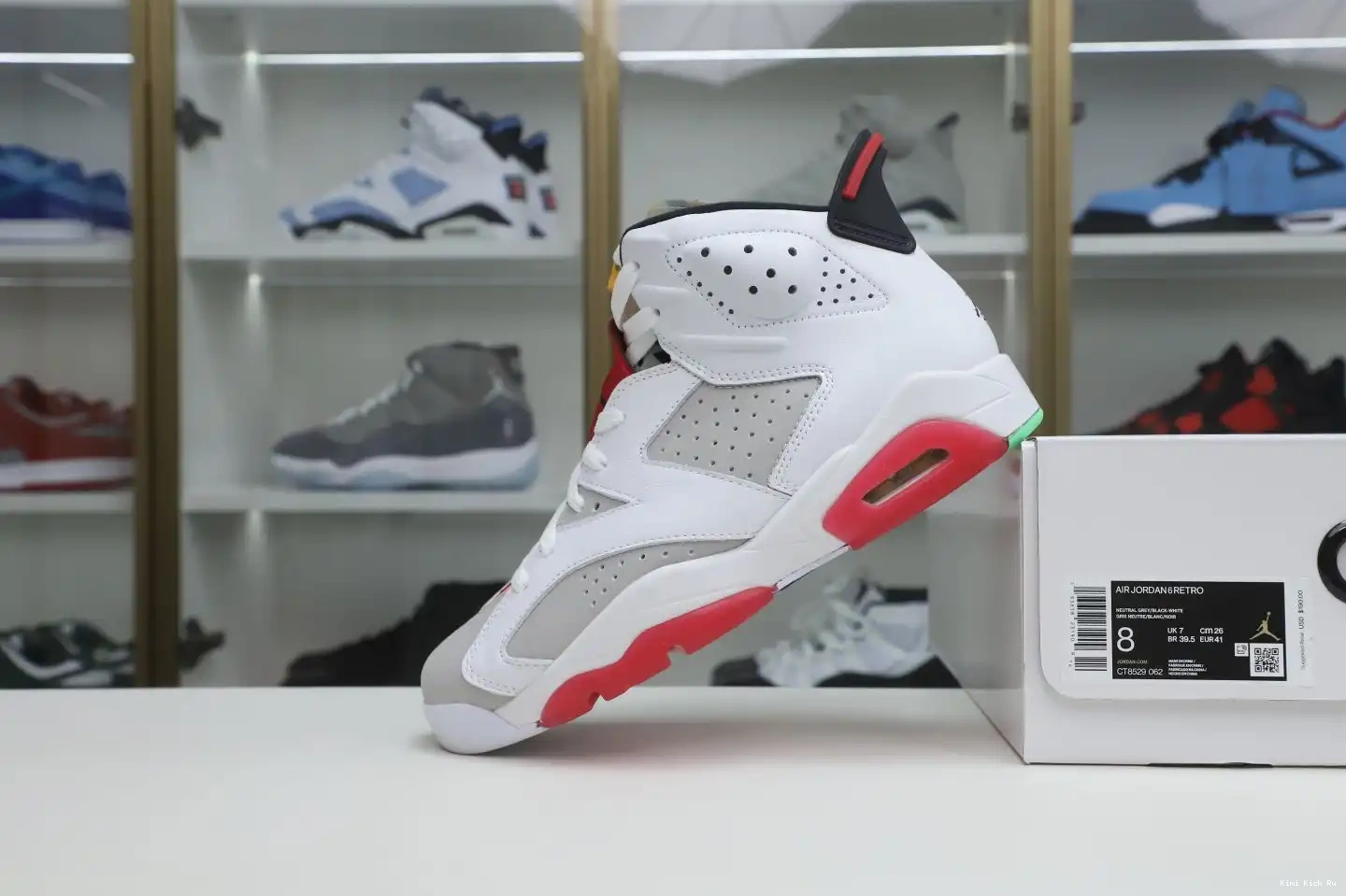 6 AIR RETRO JORDAN NEUTRAL Kimikick GREY 0628